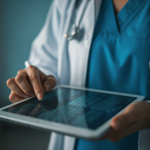 Doctor using tablet for seamless healthcare process